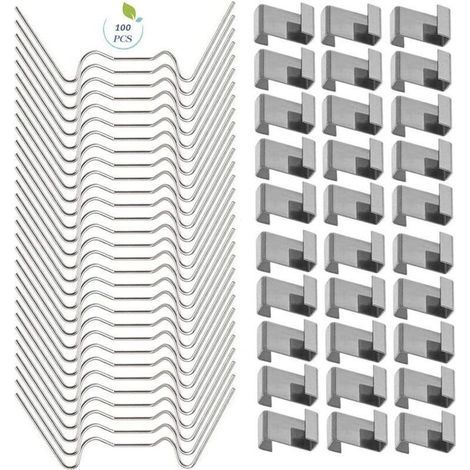 100 Pièces Clips Pour Vitre De Serre En Acier Inoxydable 304 Et 301 Accessoires De Fixation Pour Serres Jardin (1/4)