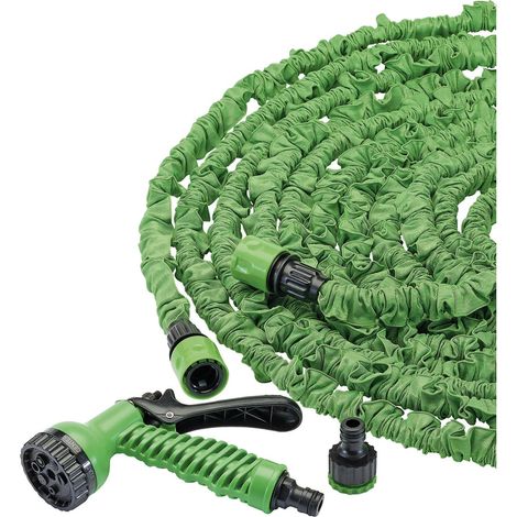 Kit de tuyau d'arrosage extensible de 10 à 30 m Tuyau à rebond résistant aux plis de 10 mm 1/2" et 3/4" BSP Connectivy Tuyau de jardinage longue portée Pistolet pulvérisateur à 7 modes (1/2)