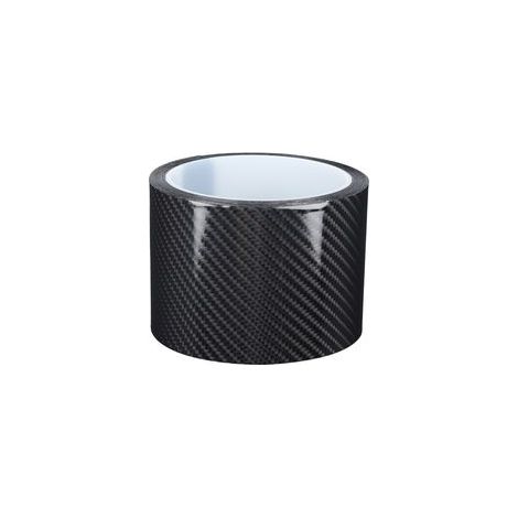 Película protectora para el borde de las puertas de automóviles – Fibra de carbono negra, 7 cm × 3 m, resistente a los arañazos y autoadhesiva de larga duración.