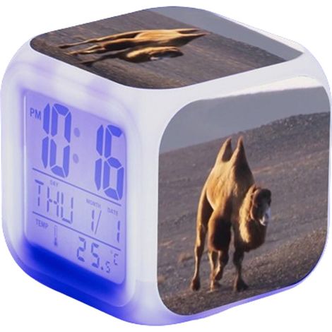 Réveil numérique pour Enfants LED Cube avec lumières réveils (1/5)