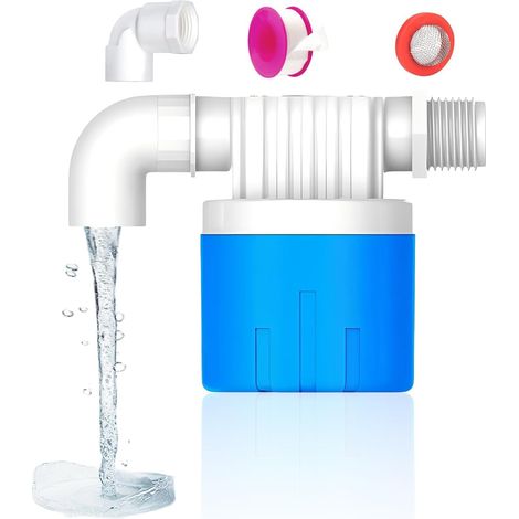 Vanne à Flotteur Automatique, Vanne de Contrôle du Niveau D'eau Pour Château D'eau, Entrée Intérieure 1/2 Pouce, Adaptée aux Bassins à Poissons, Réservoirs D'eau et Piscines (Bleu) (1/5)