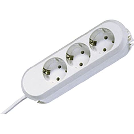 BACHMANN 388.271 - PRESA MULTIPLA DA TAVOLO, 3 PRESE, 3 M, COLORE: BIANCO (1/2)