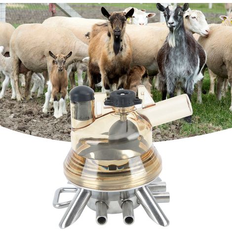 160-cm³-Milchmaschine für Kühe und Schafe: Melkklauen-Auffangbehälter mit Edelstahlfuß (1/5)