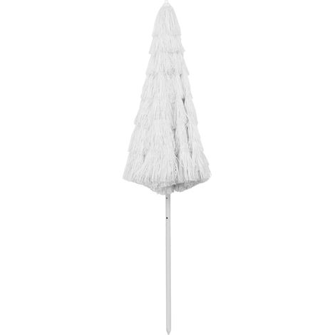 Parasol de plage, Parasol pour Balcon Jardin Plage Terrasse, Hawaii Blanc 300 cm OIB2835E (1/5)