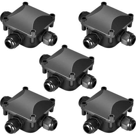 Tinor – 5er-Pack IP68 230V wasserdichte Anschlussdosen – Druck- und UV-beständig – Für Kabel von 5,5 bis 10,5 mm² (1/5)