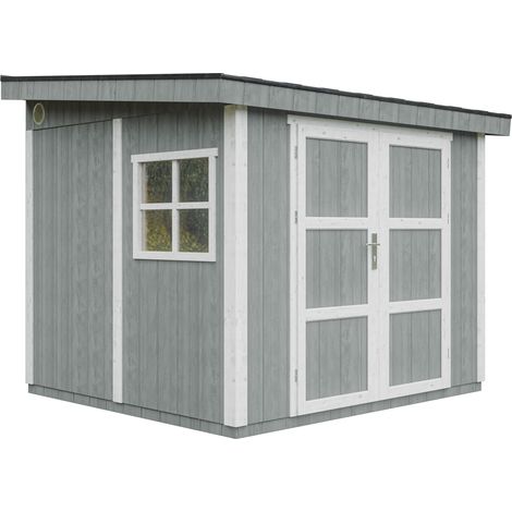 Abri de Jardin Qualité Premium 5,9 m² - H231x248x294 cm - Timbela M938-CAVERN STEEL (1/5)