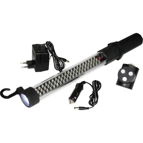 HP Autozubehör 28368 60+17LED Akku Arbeitsleuchte LED Lmape torche à LED à batterie, sur bloc d'alimentation, avec fiche auto 5 W 110 lm D023412