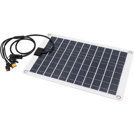 50W 16,5x10,6 Zoll Solarpanel, Solar-Akkuladegerät für Laptops und Campinggeräte, stabile Übertragung, Anschlüsse im Lieferumfang enthalten.