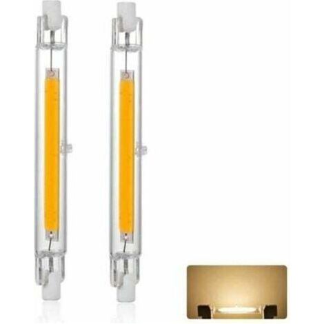 lot de 2 Ampoule LED R7S 118mm 20W Dimmable, Blanc Chaud 3000K 3000LM, Linéaire Remplacer Lampe Halogène J118 300W, Éclairage à 360 Degrés, Sans Scintillement, R7S OCB LED Tubes pour Projecteur (1/3)