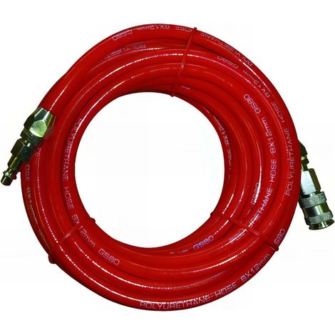 Alsafix – Tuyau à air comprimé D. 8 mm – Longueur 10 m – Raccords 1/4' – Pression 0 à 18 bars – Résistance -20° à +65° C - TUYAU10