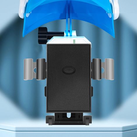 Niedliche, stoßfeste, verstellbare blaue Handyhalterung für Motorradhelme am Lenker, kleine Navigationshalterung für E-Bikes, robuster Smartphone-Halter. (1/5)