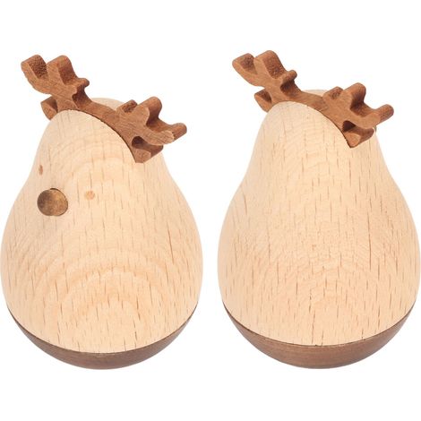 Ce joli et délicat cerf à bascule en bois est robuste, durable, très décoratif et attire le regard, ce qui le rend parfait pour que les enfants jouent avec à la maison ou à l'école. (1/5)