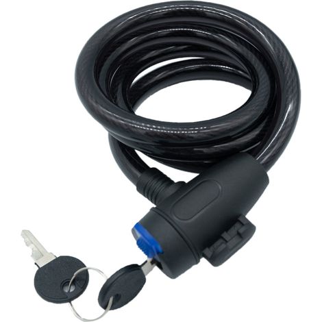 Candado para bicicleta - Candado de cable antirrobo para bicicleta de montaña - Candado de seguridad con cable - Incluye 2 llaves - Cierre de seguridad suave - Para bicicletas, motocicletas y patineta (1/2)
