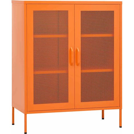 Maison Exclusive - Armoire de rangement Orange 80x35x101,5 cm Acier (1/5)