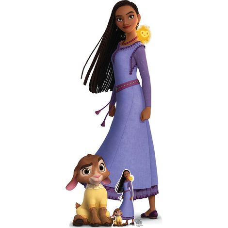 Figurine en carton Wish, Asha et Valentino Avec La Boule Céleste d'Énergie Infinie - Haut 178 cm (1/5)