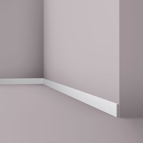 Skirting NMC FL10 WALLSTYL Noel Marquet Base Moulding Baseboard Decorative moulding contemporary design white 2 m (1/5)