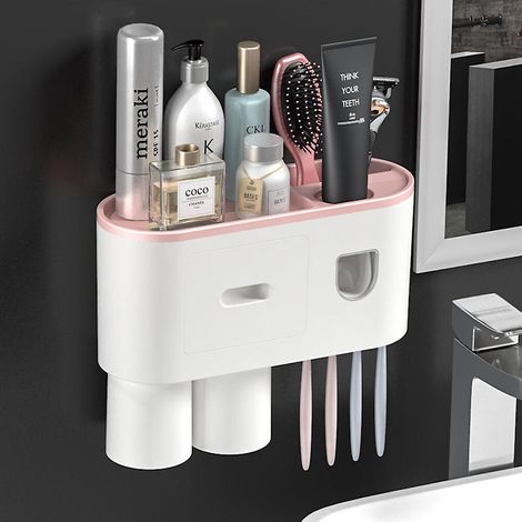 1 Pice Couleur Rose Plateau En Bambou Tablette De Rangement De Salle De Bain Capacit: Bambou, 20.3 X 13.2 X 10 Cm (1/5)