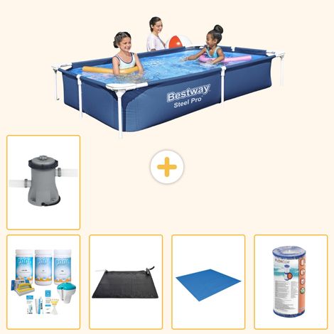 Bestway Bestway Steel Pro Rectangulaire - 221x150x43 cm - 6-pièces  S22063 (1/3)