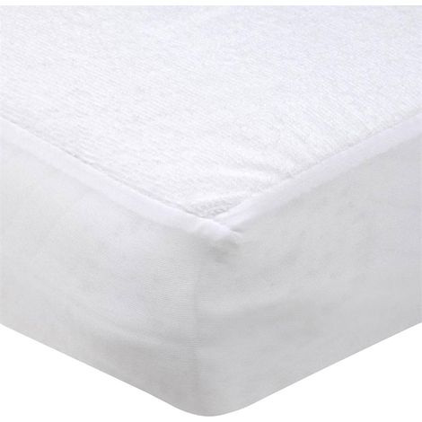 Protège-Matelas en éponge imperméable 140 x 190 cm - Sonia (1/4)
