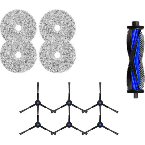 Accesorios para aspiradoras robot Ecovacs, incluyendo la Ecovacs Mini: cepillo giratorio/cepillo principal/cepillo lateral/mopa/bolsa para el polvo. (1/5)