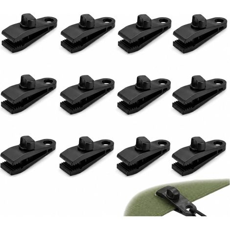 12 x Pince Clips de Fixation pour Bâche Tente, Pince pour Bache,Petite (1/5)