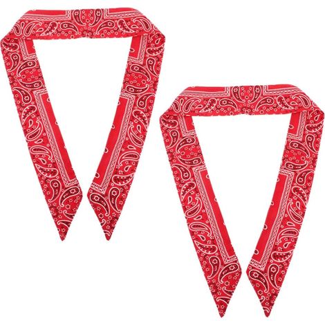 2 Pièces Bandeau Cheveux Pirate en Tissu Rouge pour Hommes et Femmes, Accessoire Polyvalent Maintien Sécurisé, pour Running et Yoga (1/5)