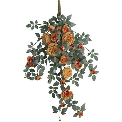 Décoration Murale Fausse Rose Vigne 22 Têtes Couverture Porte Fenêtre Fausses Fleurs Simulation (1/5)