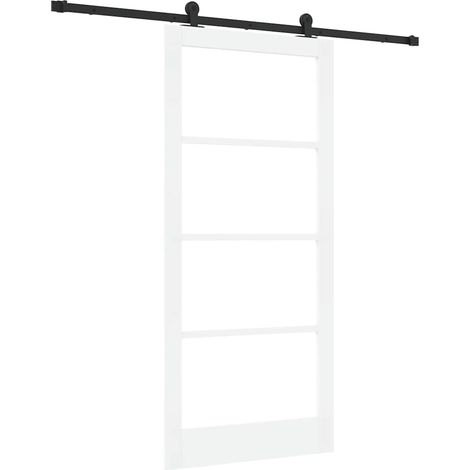 Maison Exclusive - Schiebetür ORKDAL Weiß und Schwarz 93 x 202 cm