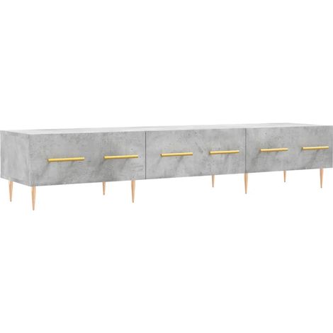 Mobile porta TV moderno e pratico con vano contenitore 150 x 36 x 30 cm legno composito grigio cemento 020048711