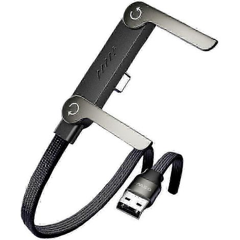 1-3x Unsichtbares Handyhalterungs-Ladekabel, 240W Schnellladung, 90° faltbar, USB-C auf USB-C, für Smartphones, Laptops und Tablets (1/5)
