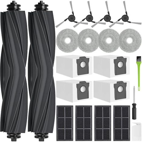 FOREHILL Pices de Rechange pour Dreame X40 Ultra, X40 Ultra Complete et L40 Ultra Aspirateurs Robots 2 Brosses Principales, 4 Sacs Poussire, 4 Filtres Hepa, 4 Brosses Latrales, 4 Serpillres (1/5)