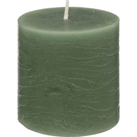 Bougie Ronde "Rustic" 7cm Vert Eucalyptus