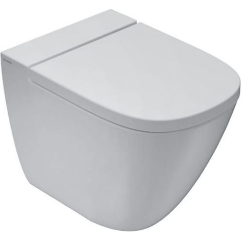 Vaso a terra in ceramica 51x37 cm Globo Stockholm LA002BI  Bianco - Ceramica - Con copri wc soft close