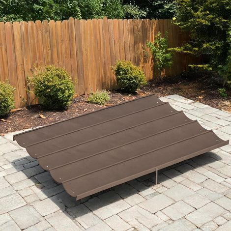 Tonnelle de jardin café en poliéster 350 x 250 x 6 cm (1/5)