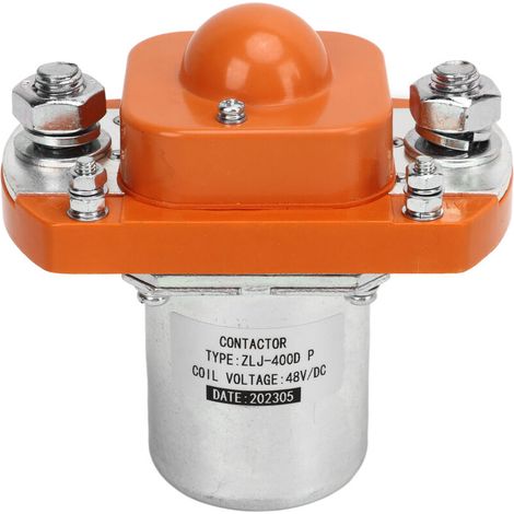 ZLJ 400D 48V 400A Válvula solenoide de contactor principal, fuente de alimentación metálica, adecuada para carros de golf eléctricos, tractores, carretillas elevadoras y barcos (1/5)