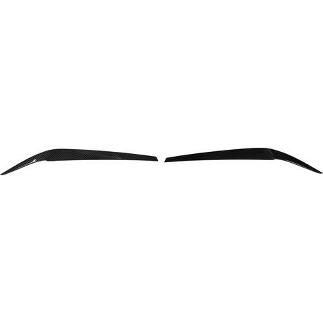 Lot de 2 enjoliveurs de phares avant gauche et droit de remplacement pour BMW Série 5 G30 G31 G38 F90 M5 525i 530i 540i (2017-2021), style fibre de carbone (1/3)