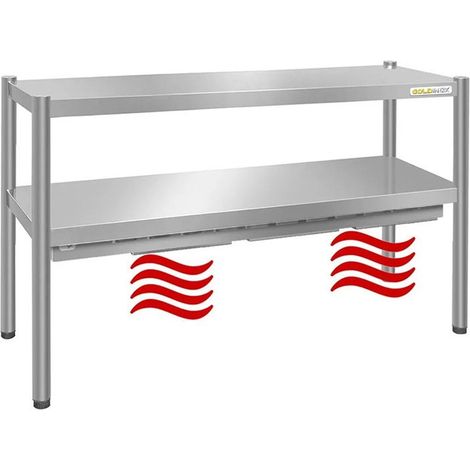 Passe-plat inox chauffant 1200 x 350 mm - Hauteur 700 mm PREMIUM - GOLDINOX (1/4)