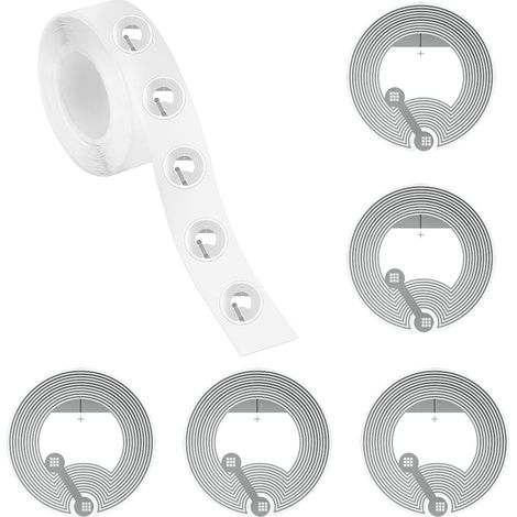 60 pcs 25mm Étiquettes NFC,Autocollant NFC Ntag213,NFC Tag Stickers,Ntag213 NFC Autocollants,Autocollant D'Étiquette NFC 213,144 Octets Mémoire Compatible avec Tous Les NFC Appareil (60)