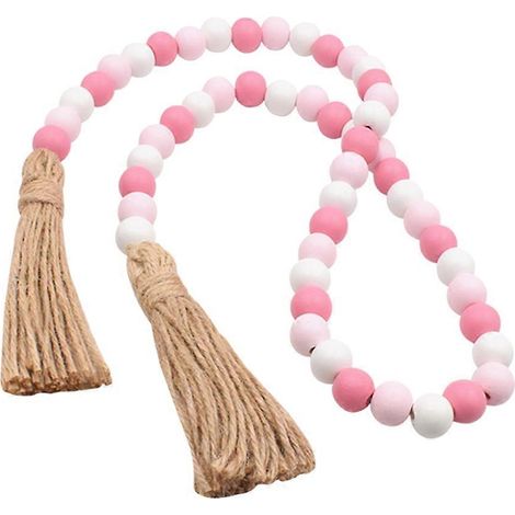 Guirlande de perles en bois pour la Saint-Valentin, 4 pièces, décoration rustique à faire soi-même pour la maison (1/5)