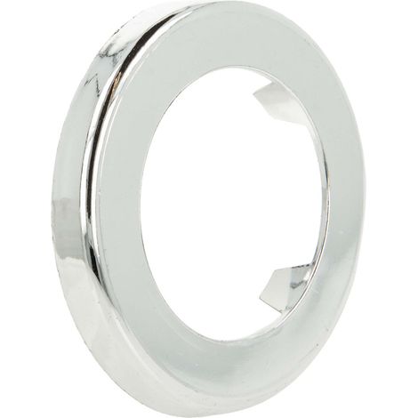 B-Ware tecuro Universal Siphonrosette Ø 78 mm für Wandohr Ø 50 mm, verchromt, Kunststoff
