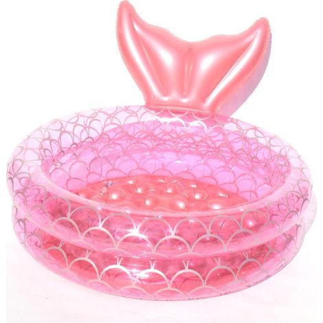 Piscine gonflable sirène rose pour enfants 150 cm (1/3)