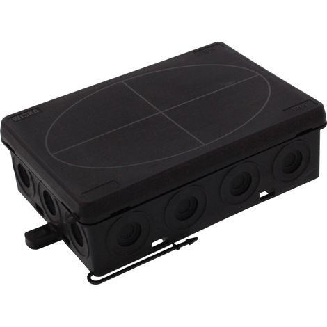 Wiska 10109596 Boîte de dérivation (L x l x H) 125 x 86 x 41 mm noir (RAL 9005) IP55 1 pc(s) (1/2)