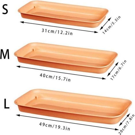 Bac De Récupération - Plastique ABS - 49 X 20 X 3 3 Cm - Pour Plantes Intérieur Extérieur - 2 Pièces (1/5)
