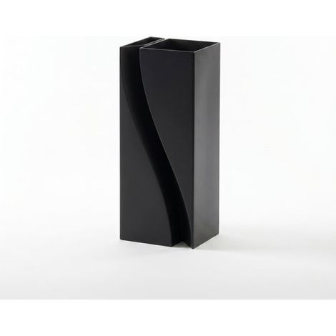 Ensemble de 2 vases à fleurs noirs minimalistes aux formes fluides (1/3)