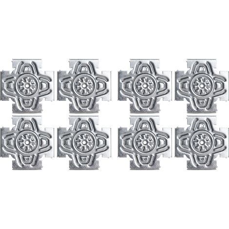 Semin – Lot de 2 croix solutions pour ossature métallique – Fixation trappes de visite, fenêtres, portes – Acier résistant pour pièces humides (1/5)