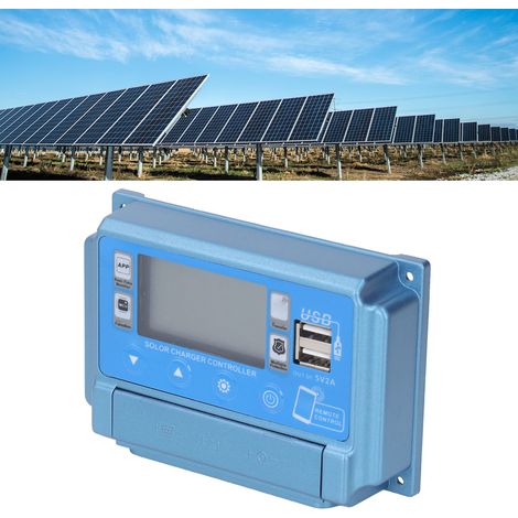 MPPT-Solarladeregler 12V/24V/36V/48V/60V, Dual-USB-Photovoltaik-Laderegler mit Bluetooth, 30A (1/5)