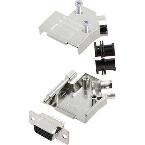 TCD45ZK09HDS15K 7708956 Kit embase SUB-D femelle 45 ° Nombre de pôles (num): 15 fût à souder 1 pc(s) (1/2)