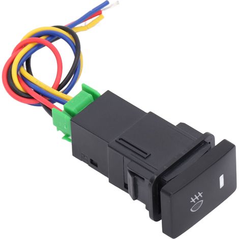 Interrupteur de phare antibrouillard LED 33,1 x 22,4 mm avec faisceau de câblage, adapté aux systèmes automobiles 12 V. (1/5)