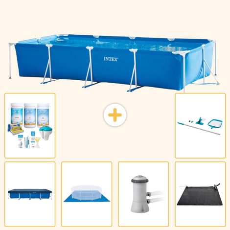 Intex Piscine Tubulaire Rectangulaire - 450x220x84 cm - 7-pièces SCB97 (1/5)