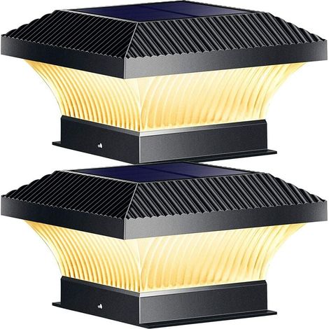 Solar-Pfostenleuchten für den Außenbereich, 3 Modi, 28 LED-Solar-Zaunpfostenleuchten, passend für 3,5 x 3,5, 4 x 4, 5 x 5 und 6 x 6 Holzpfosten, IP65 wasserdichte Solar-Gartendekorations-Pfostenleucht